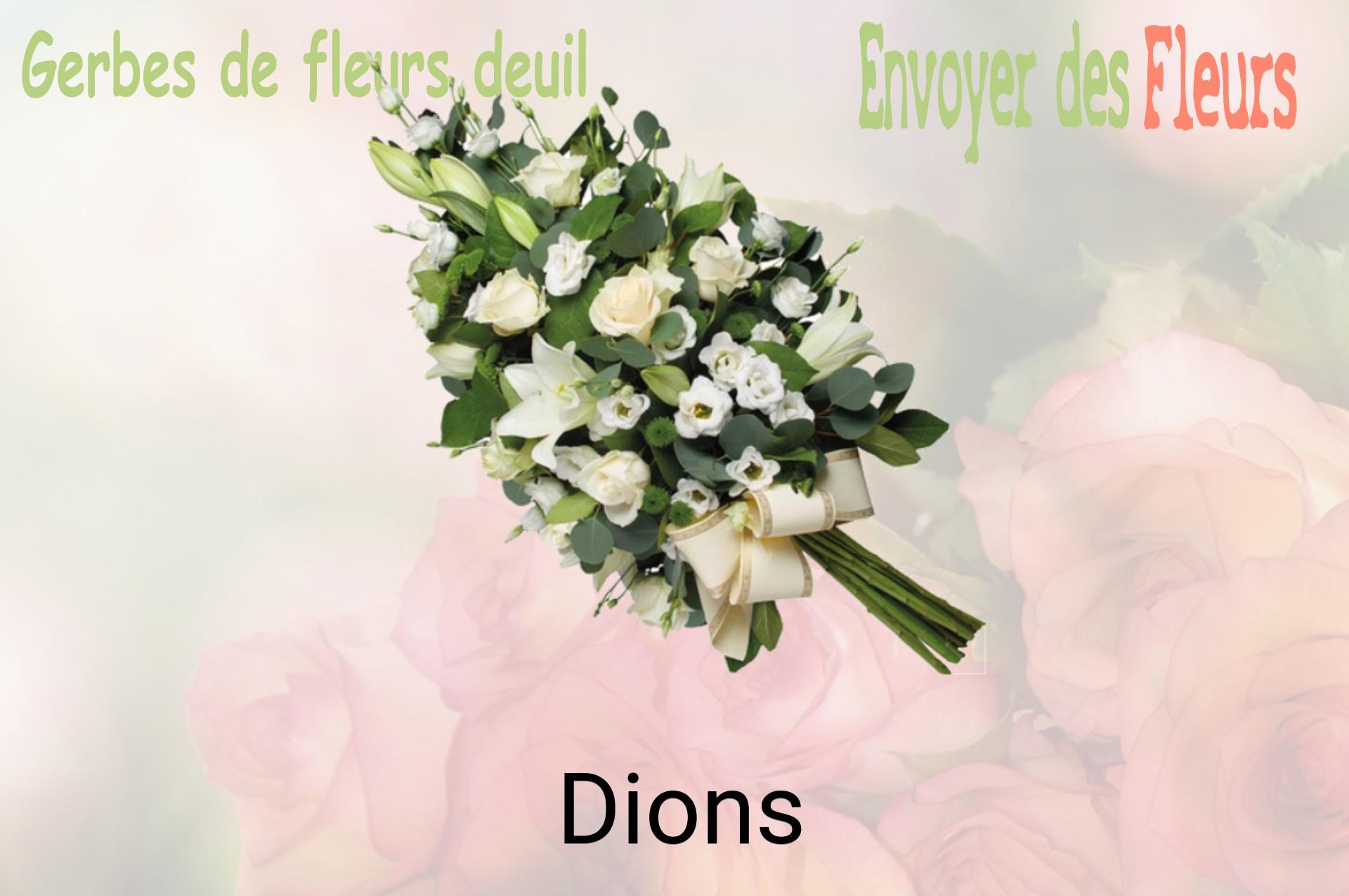 Gerbe de fleurs de deuil livrée à Dions